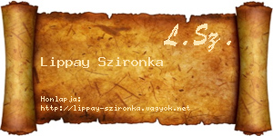 Lippay Szironka névjegykártya